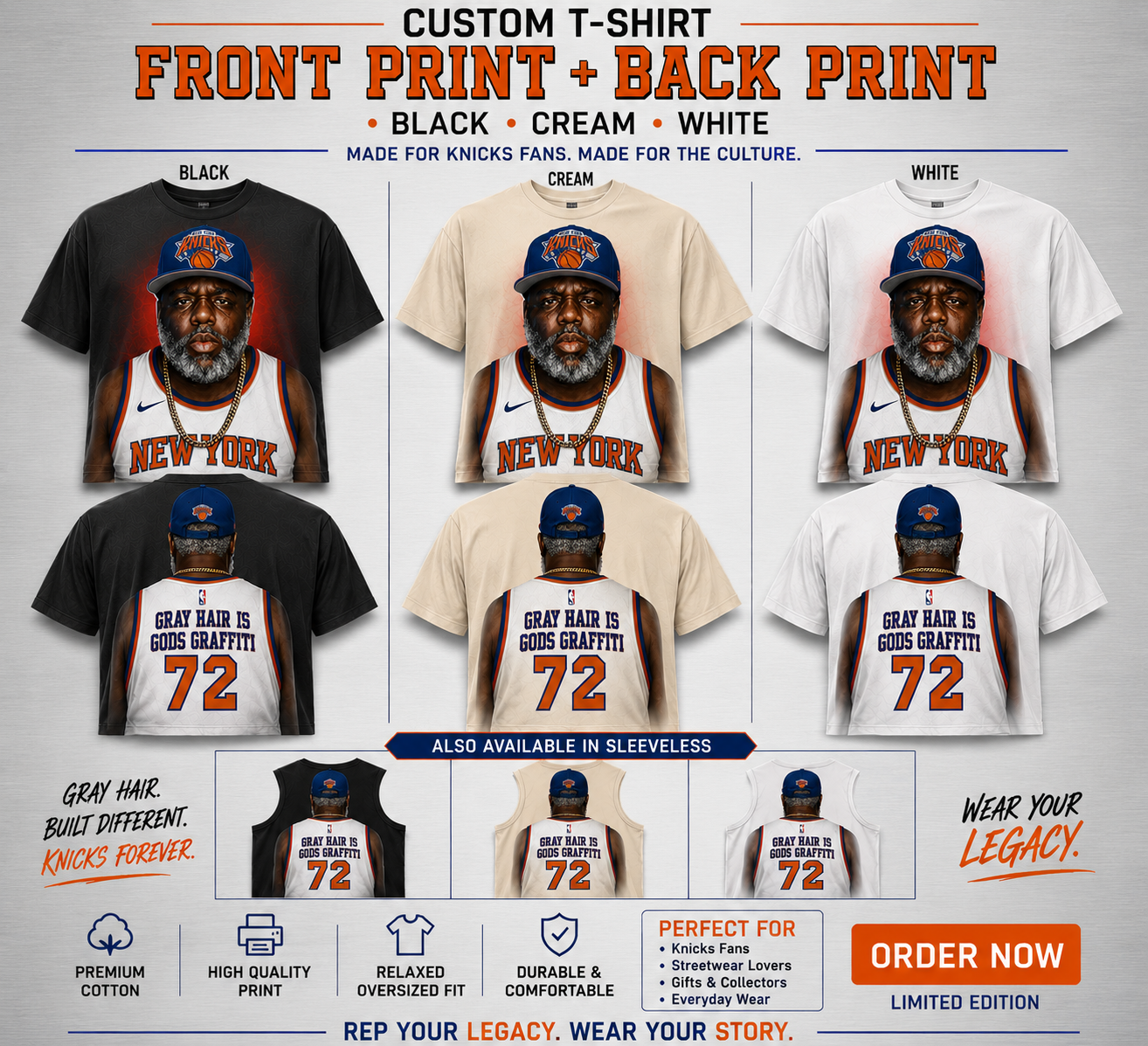 B.I.G KNICKS GREY HAIR