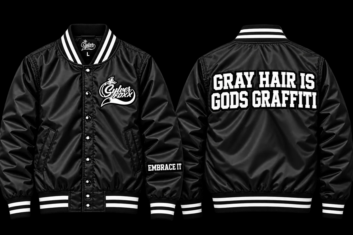 GRAY HAIR IS GODS GRAFFITI JACKETS