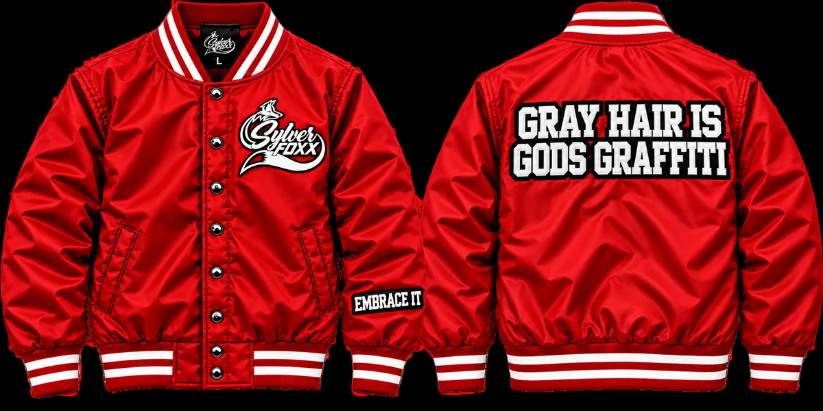 GRAY HAIR IS GODS GRAFFITI JACKETS