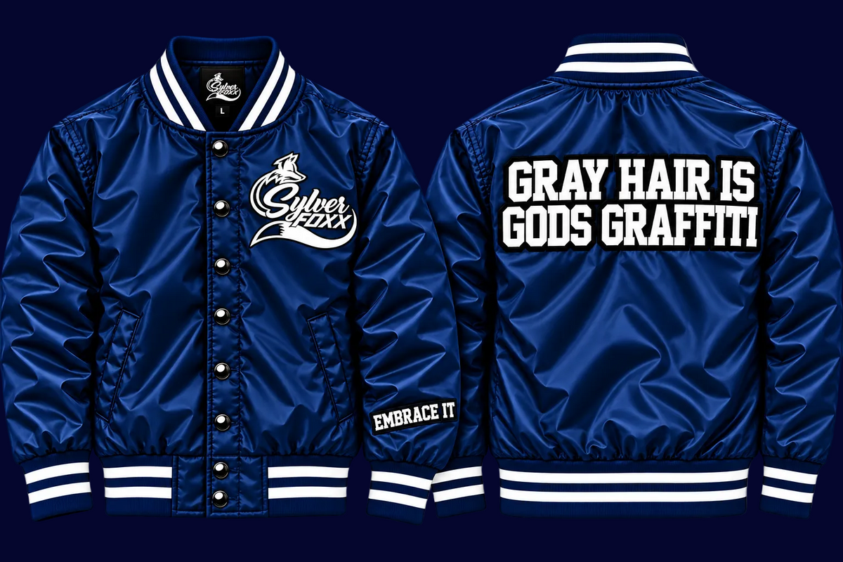 GRAY HAIR IS GODS GRAFFITI JACKETS